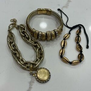 3 GOLD BRACELETS